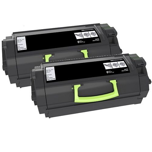 2 Pack Lexmark Compatible 58D6000 Toner Cartridges