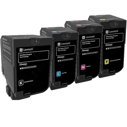 4 Pack Lexmark 74C60 Genuine Toner Cartridges