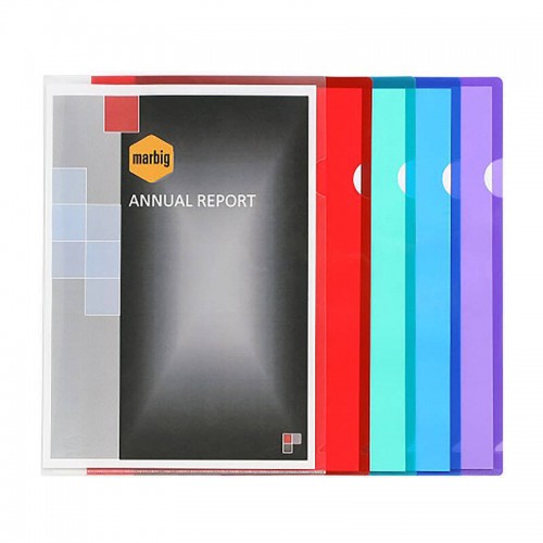 Marbig Letter File A4 Ultra Assorted Colours - Pack of 10