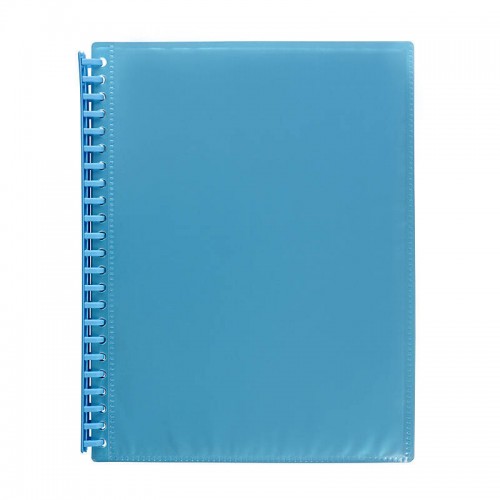 Marbig Clearview Refillable Display Book 20 Pocket Translucent Marine