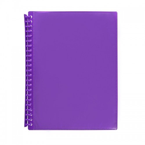 Marbig Clearview Refillable Display Book 20 Pocket Translucent Purple