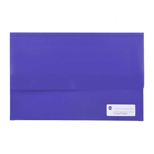 Marbig Polypick Foolscap Document Wallet Purple