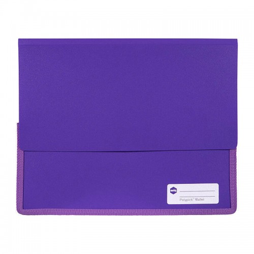 Marbig Polypick A4 Heavy Duty Document Wallet Purple