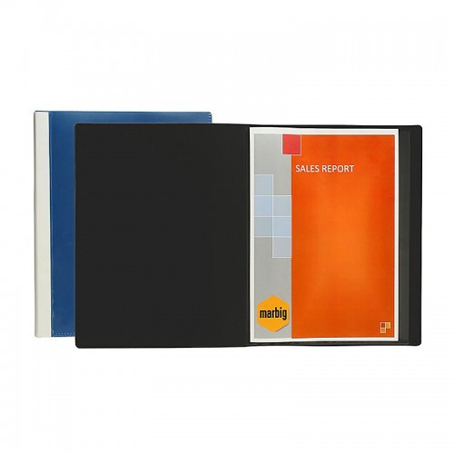 Marbig Clearview Non-Refillable Display Book 50 Pocket Black