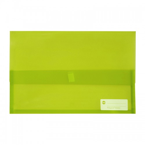 Marbig Polypick Foolscap Document Wallet Lime