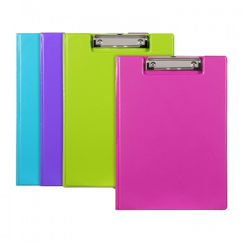 Marbig Clipfolder A4 PP Summer Colours Assorted Colours