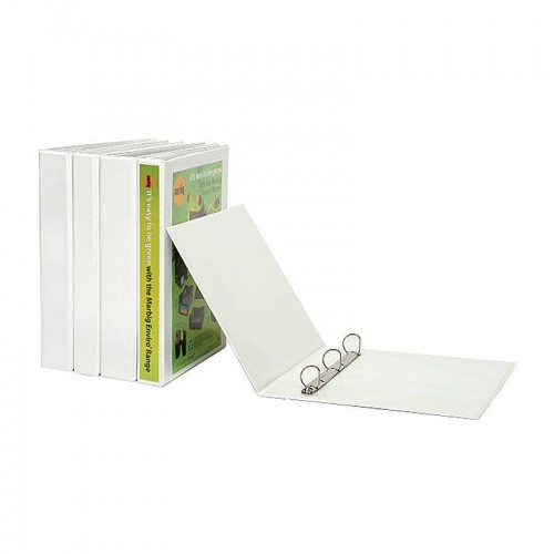 Marbig Clearview Insert Binder A5 25mm 2D Rings White