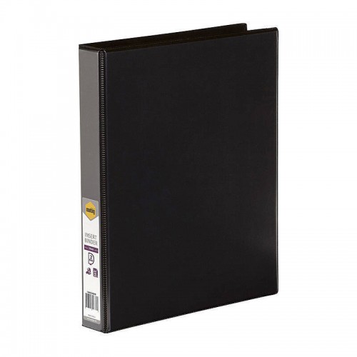 Marbig Clearview Insert Binder A4 25mm 2D Rings Black