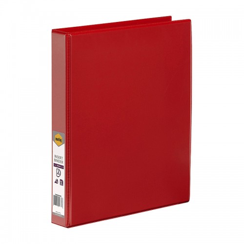 Marbig Clearview Insert Binder A4 25mm 2D Rings Red