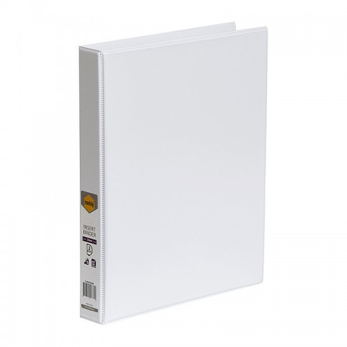 Marbig Clearview Insert Binder A4 25mm 2D Rings White