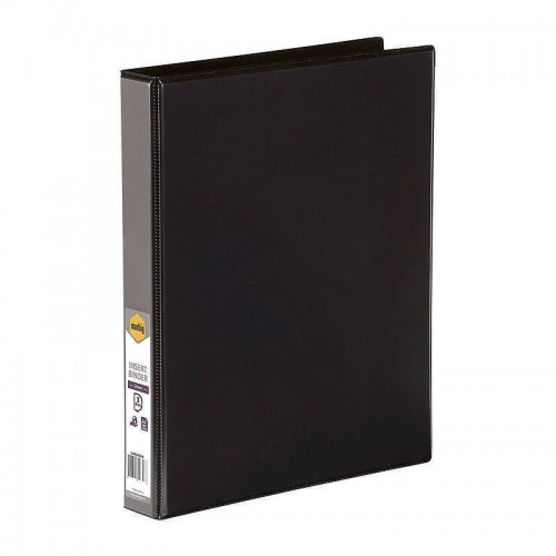 Marbig Clearview Insert Binder A4 25mm 3D Rings Black