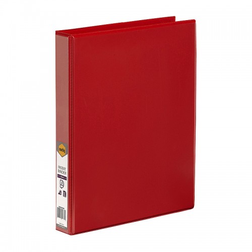 Marbig Clearview Insert Binder A4 25mm 3D Rings Red