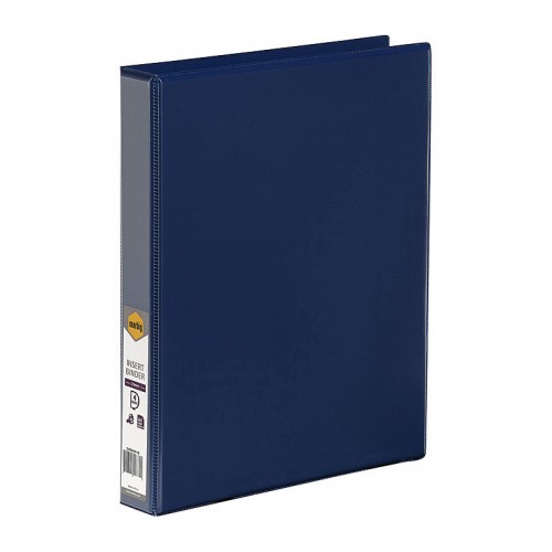 Marbig Clearview Insert Binder A4 25mm 4D Rings Blue