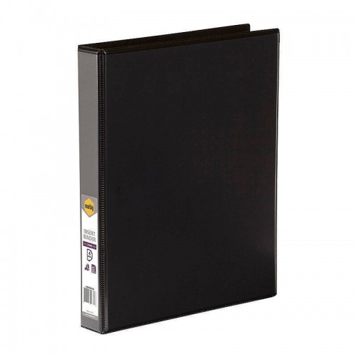 Marbig Clearview Insert Binder A4 25mm 4D Rings Black