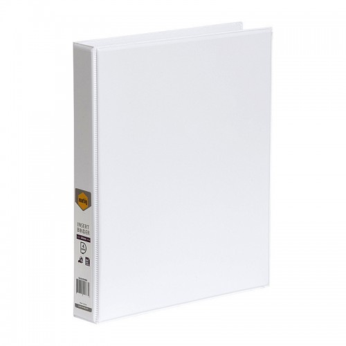 Marbig Clearview Insert Binder A4 25mm 4D Rings White