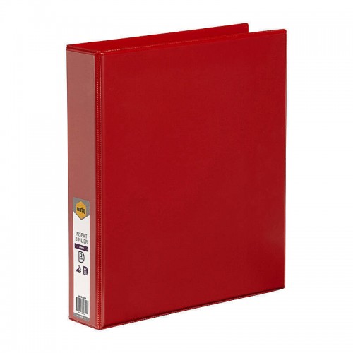 Marbig Clearview Insert Binder A4 38mm 2D Rings Red