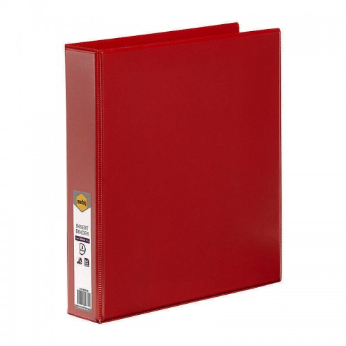 Marbig Clearview Insert Binder A4 38mm 3D Rings Red