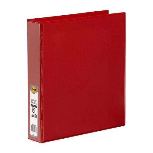 Marbig Clearview Insert Binder A4 38mm 4D Rings Red