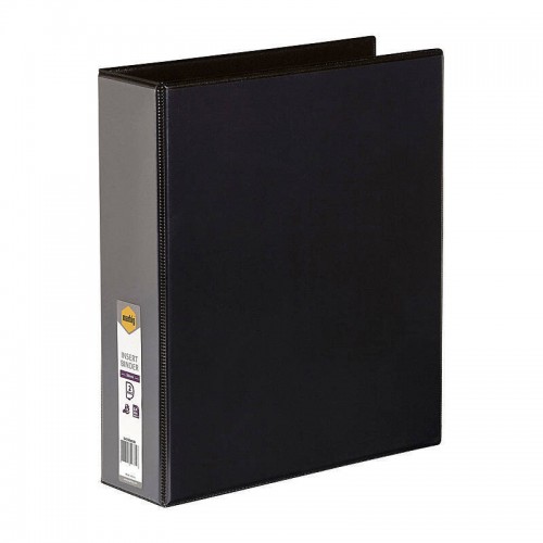 Marbig Clearview Insert Binder A4 50mm 2D Rings Black