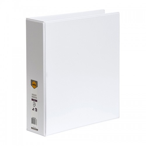 Marbig Clearview Insert Binder A4 50mm 3D Rings White