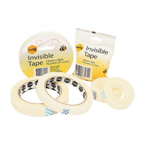 Marbig Tape Invoice 18mm x 33m (25.4mm Core)