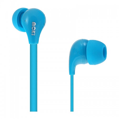 Moki 45 Degree Comfort Wired Earbuds - Blue