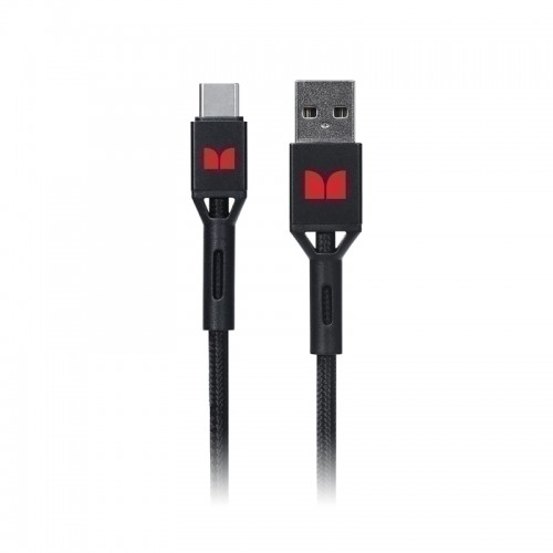 Monster USB-C to USB-A Braided Cable - Black 1.2m