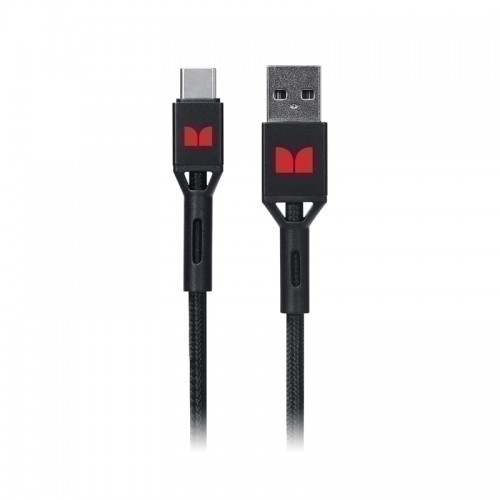 Monster USB-C to USB-A Braided Cable - Black 2m