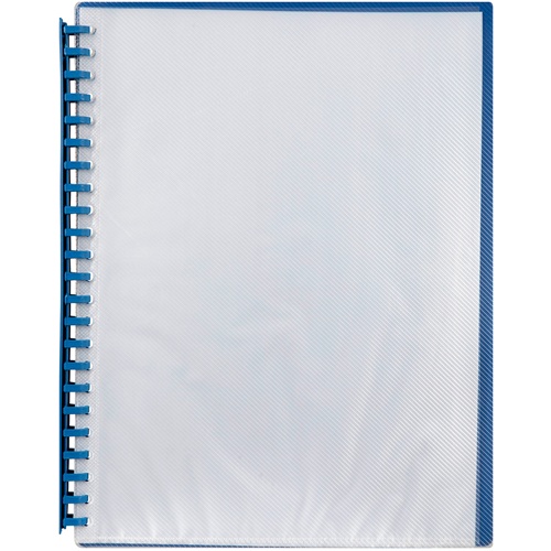 Marbig Refillable Display Book 20 Pocket Clear/Blue