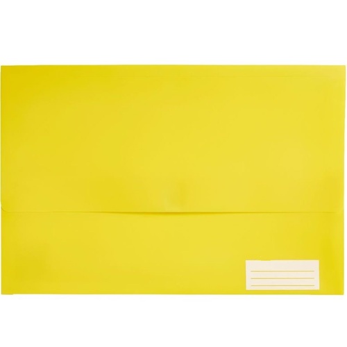 Marbig Polypick Foolscap Document Wallet Yellow