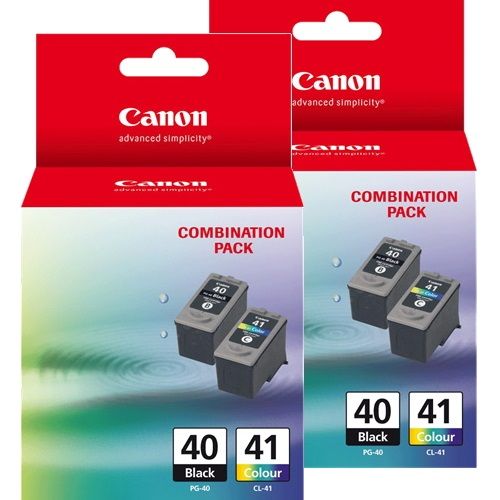 4 Pack Canon PG-40/CL-41 Genuine Ink Cartridges