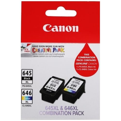 2 Pack Canon PG-645XL/CL-646XL Genuine Ink Cartridges