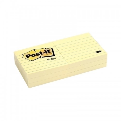 Post-It Lined Notes Canary Yellow 76 x 76mm 6-Pack