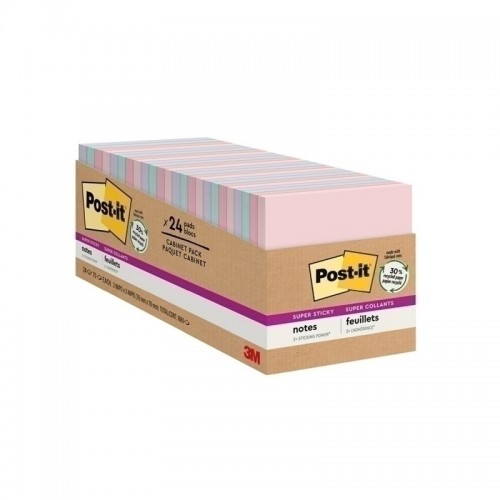 Post-It 654-24NH-CP Super Sticky Notes - Pack of 24