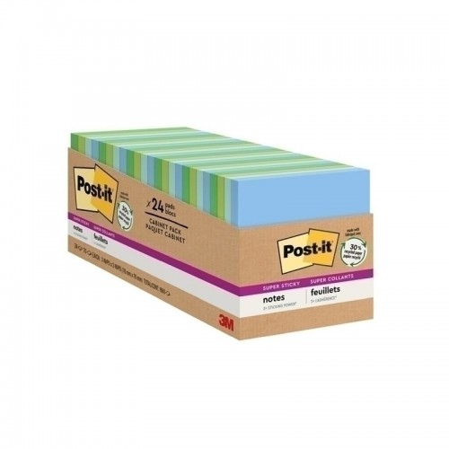 Post-It  654-24SST-CP Super Sticky Notes - Pack of 24