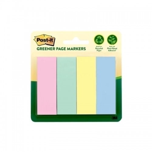 Post-It Greener Page Markers 22 x 73mm 4-Pack - Box of 6