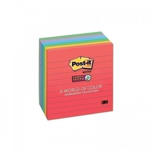 Post-It Super Sticky Lined Notes Marrakesh 101 x 101mm 6-Pack