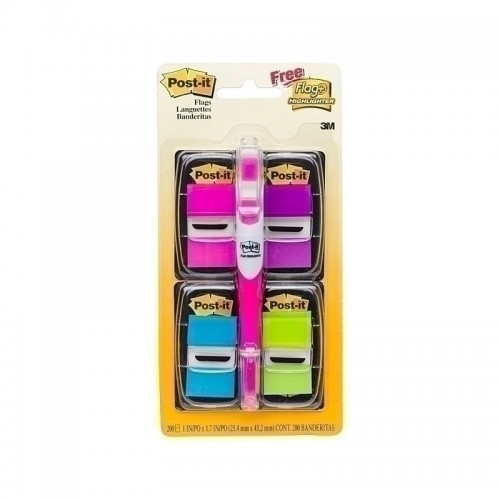 Post-It Flags Bright Colours with Highlighter 25 x 43mm - Pack of 50