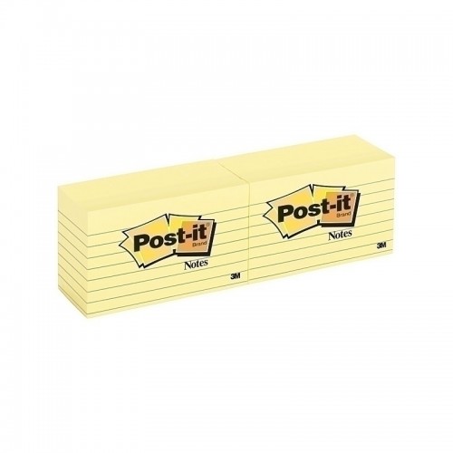 Post-It Lined Notes Canary Yellow 73 x 123mm 12-Pack - Box of 12