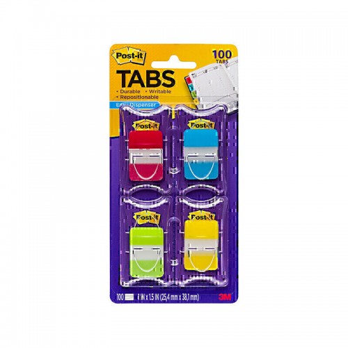 Post-It 686-RALY VP Easy Dispenser Tabs - Assorted Colours 25 x 38mm - Pack of 600