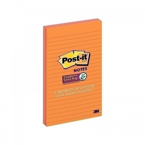 Post-It Lined Super Sticky Notes Rio De Janeiro 127 x 203mm 4-Pack