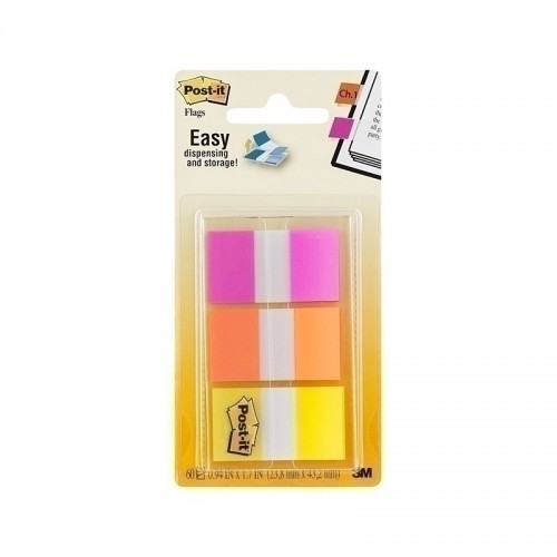 Post-It Flags 680-OLP Bright Colours 25 x 43mm 3-Pack - Box of 6