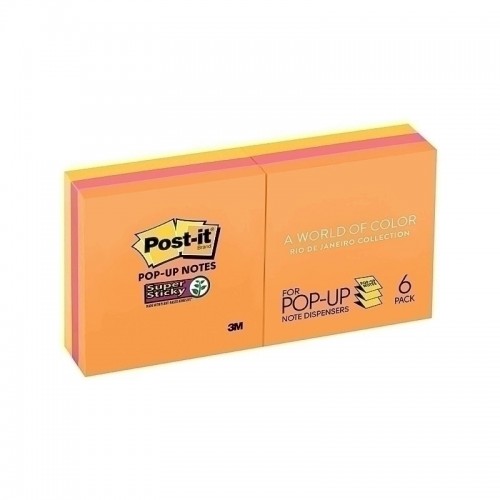 Post-It Super Sticky Pop-up Notes Rio De Janeiro 76 x 76mm 6-Pack