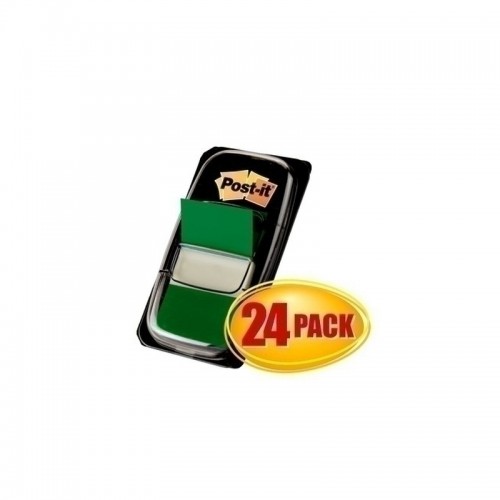 Post-It  680-3-24CP Flags - Green 25 x 43mm - Pack of 24