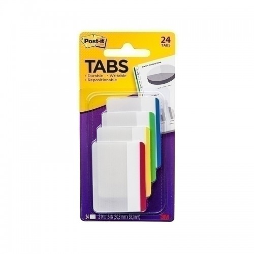 Post-It 686F-1 Filing Tabs - Primary Colours 50 x 38mm - Pack of 144