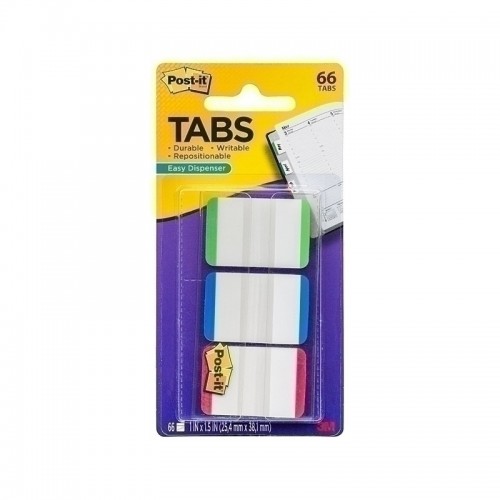 Post-It 686L-GBR Filing Tabs - Red Green Blue 25 x 38mm - Pack of 396