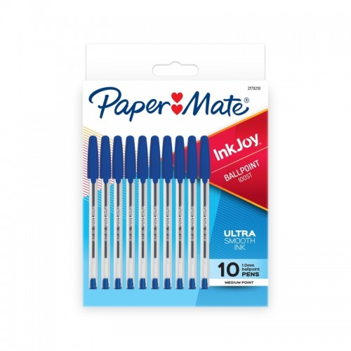 Paper Mate InkJoy 100ST Ballpoint Pen Blue - Pack of 10R - Box of 12