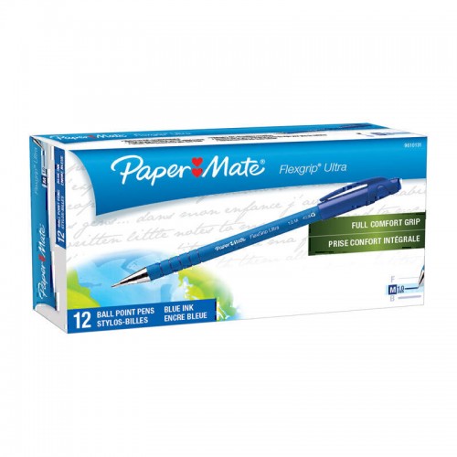 Paper Mate Flex Grip Ballpen 1.0mm Blue - Box of 12