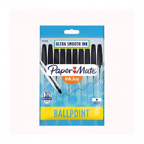 Paper Mate Inkjoy100ST Ball Pen Black - Pack of 10 - Box of 12