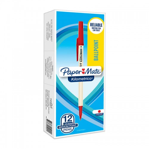 Paper Mate Kilometrico Ball Pen Red - Box of 12